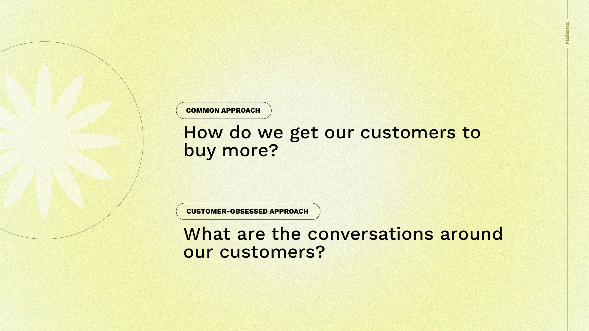 Ask what are the conversations around your customers instead